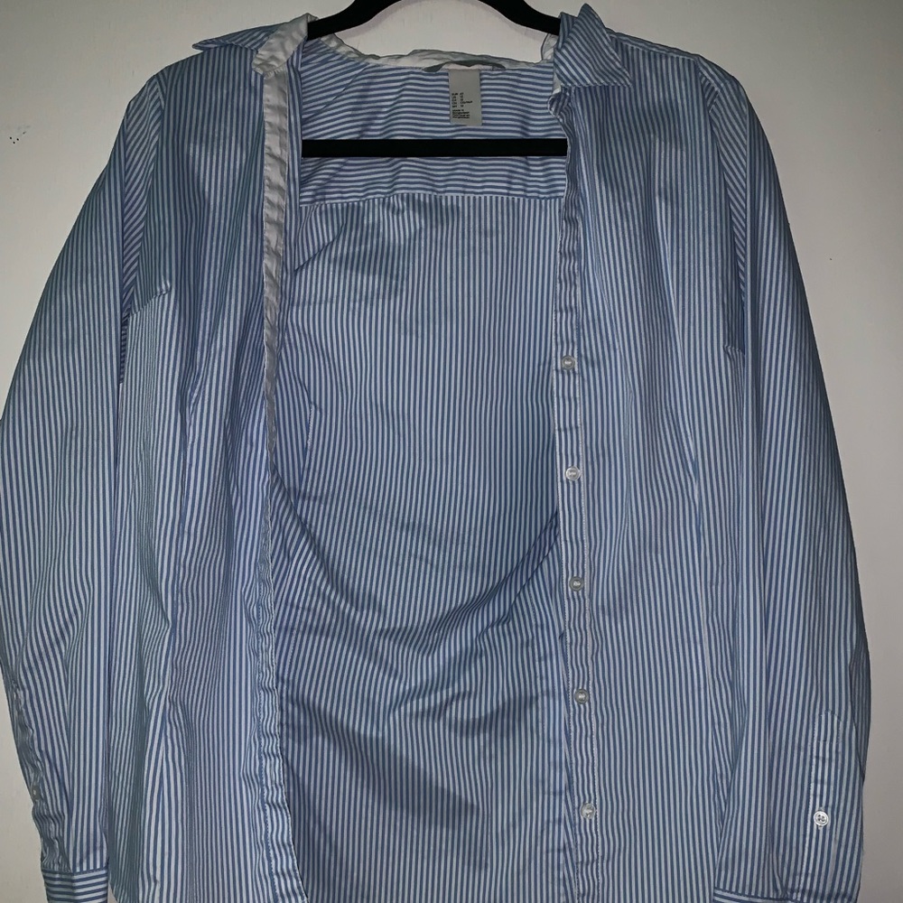 Blue button down shirt